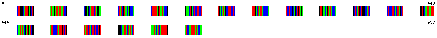 Visual representation of DNA barcode sequence for earthworm