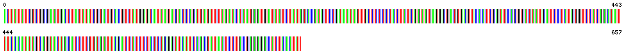 Visual representation of DNA barcode sequence for Ephemeroptera