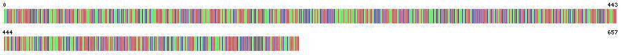 Visual representation of DNA barcode sequence for Flea